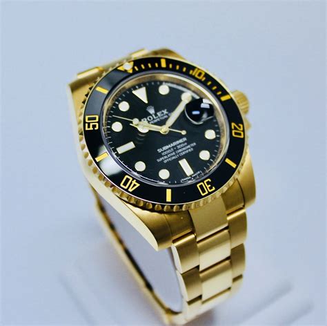 gold black rolex|rolex submariner gold black dial.